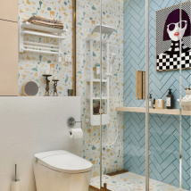Terrazzo Twist 214x214 - 10 Stunning Bathroom Tile Ideas for a Luxurious Look